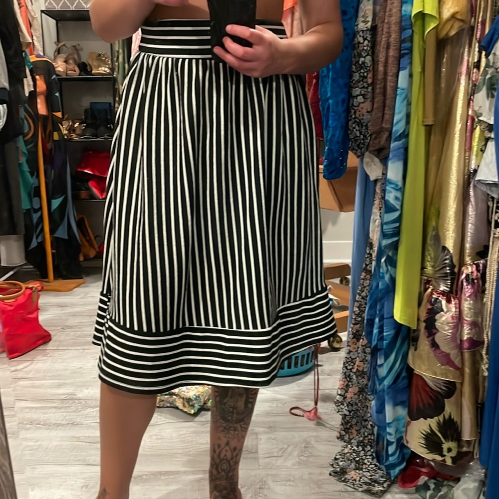 Striped Midi Skirt